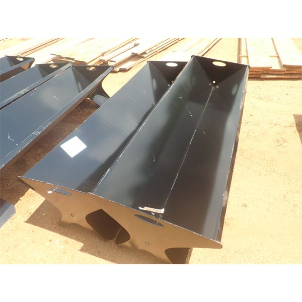 (2) EACH STEEL FEED TROUGHS, 90" LENGTH