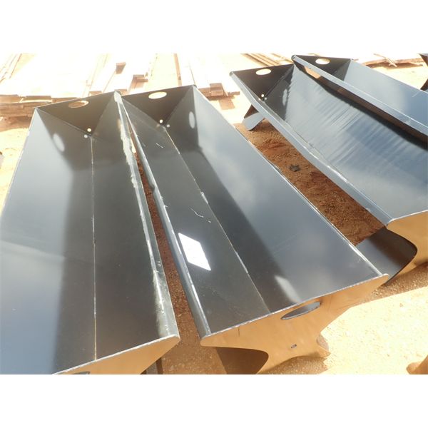 (2) EACH STEEL FEED TROUGHS, 90" LENGTH