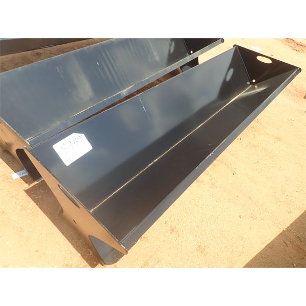 (2) EACH STEEL FEED TROUGHS, 90" LENGTH