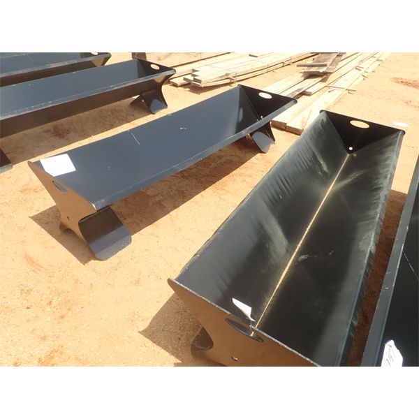 (2) EACH STEEL FEED TROUGHS, 90" LENGTH