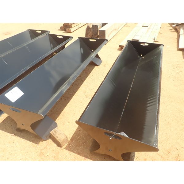 (2) EACH STEEL FEED TROUGHS, 90" LENGTH