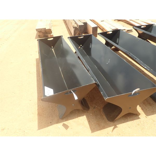 (1) EACH STEEL FEED TROUGHS, 90" LENGTH
