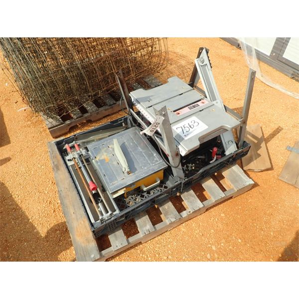 (1) PORTABLE TABLE SAW, (1) TILE SAW, (1) TILE BREAKER