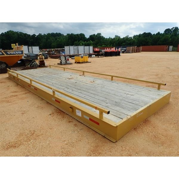 PLATFORM WITH SIDE RAILS, 8' WX 25'L