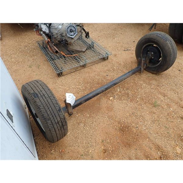 TRAILER AXLE W//TIRES & RIMS, ELECTRIC BRAKES(A-6)
