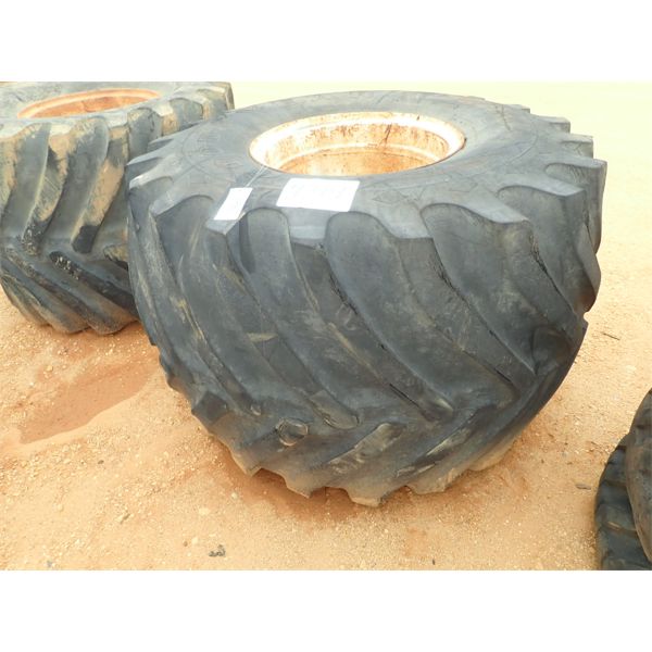 SPREADER TRUCK TIRES, 66 x 43.00-25 (2)TIRES & (2) RIMS