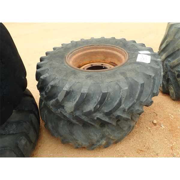CONSTRUCTION TIRE 18.4-26 TIRES & RIMS (2 EACH)