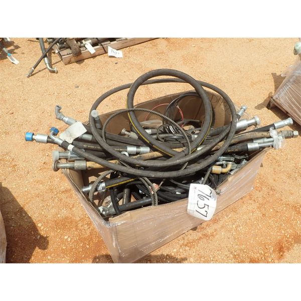 (1) BOX OF ASSORTED EQUIPMENT HOSES, LINES & BELTS