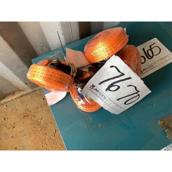 (4) CARGO RATCHET STRAP, 1.5" X 27'L