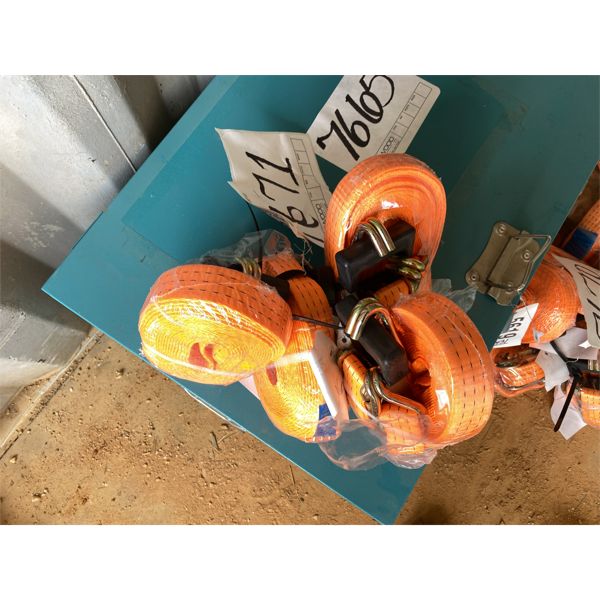 (4) CARGO RATCHET STRAP, 1.5" X 27'L