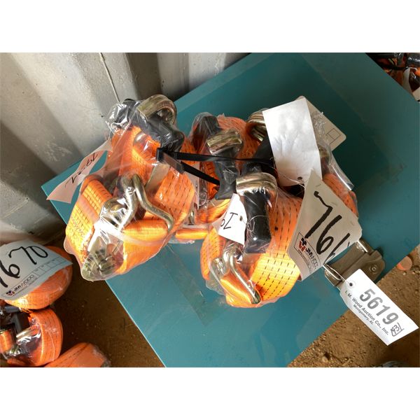 (4) CARGO RACHET STRAP, 2" X 27'