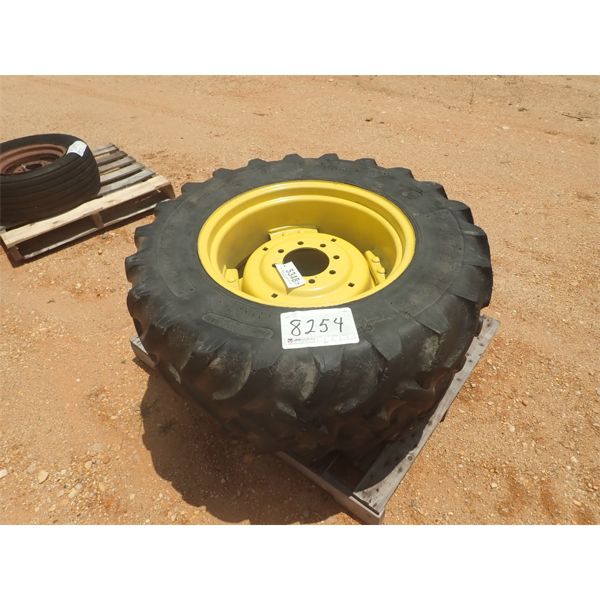 (2) 12.4R24 TIRES & RIMS (C-4)