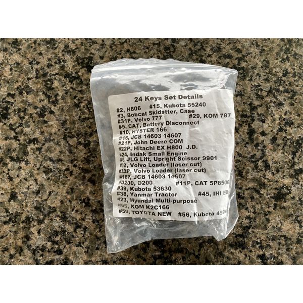 HEAVY EQUIPMENT KEY SET