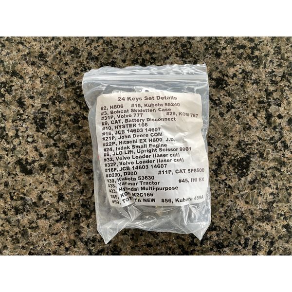 HEAVY EQUIPMENT KEY SET