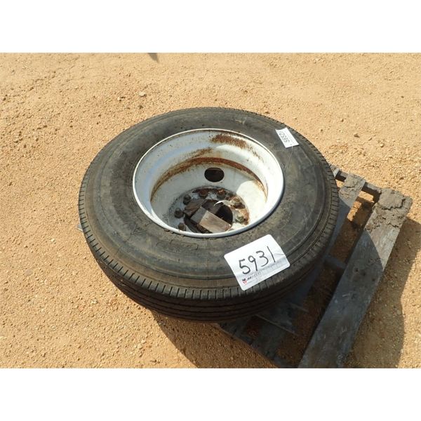 (1) 11R22.5 TIRE & RIM