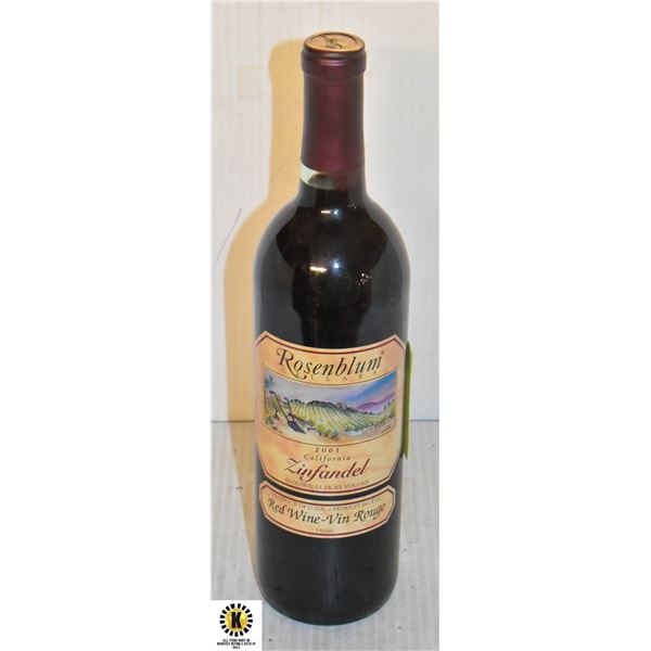 2001 CALIFORNIA ZINFANDEL 750ML 13.2%