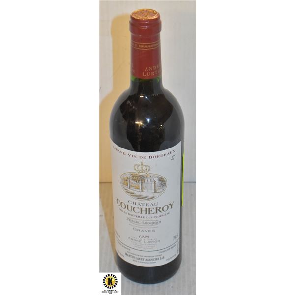 CHATEAU COUCHEROY 1999 RED WINE 750ML 13.5%