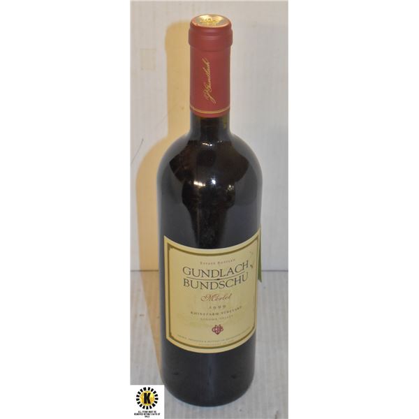 1999 GUNDLACH BUNDSCHU MERLOT 14% 750ML