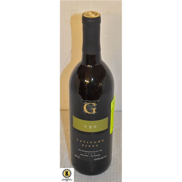 L50 LATITUDE FIFTY 2002 RED WINE 750ML 13%