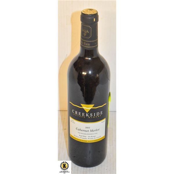 2002 CABERNET MERLOT RED WINE 13% 750ML