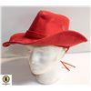 Image 1 : COWBOY HAT, FAUX FELT LEATHER SUEDE – NEW