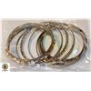 Image 1 : 12 PCS ASSORTED SILVER BANGLES