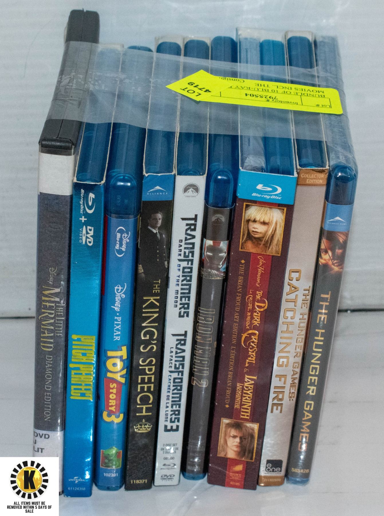 BUNDLE OF 10 BLU-RAY DVD MOVIES INCL. THE