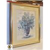 Image 1 : 25" X 31" LIGHT GOLD COLOURED FRAMED PICTURE PLANT