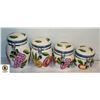 Image 1 : TUSCANO ORCHARD HAND PAINTED CANISTER SET OF 4