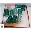 FLAT OF VINTAGE GLASS INSULATORS