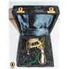 BLACK VELVET BOX FULL OF ESTATE JEWELRY-ESTATE