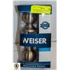 WEISER BED & BATH DOOR KNOB SET,GOLD COLOUR