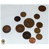 LOT OF OLD VARIOUS COPPER COINS