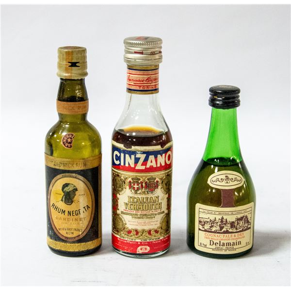 CINZANO, DELAMAIN COGNAC, BARDINET RUM