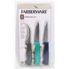 Image 1 : NEW FARBERWARE 3PC PARING KNIFE SET