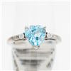 Image 1 : BZ601-19 SILVER BLUE TOPAZ 1.36CT RING SIZE 6.75