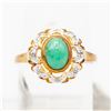 Image 1 : BZ601-25 SILVER EMERALD DIAMOND RING SIZE 9