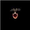 Image 1 : BZ601-34 GARNET/DIAMOND PENDANT