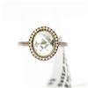 BZ601-3 SILVER GREEN AMETHYST RING SIZE 7.75