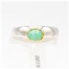 Image 1 : BZ601-12 SILVER EMERALD RING 1.3CT SIZE 11.5