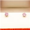 Image 1 : BZ601-8 10K PINK CUBIC ZIRCONIA EARRINGS