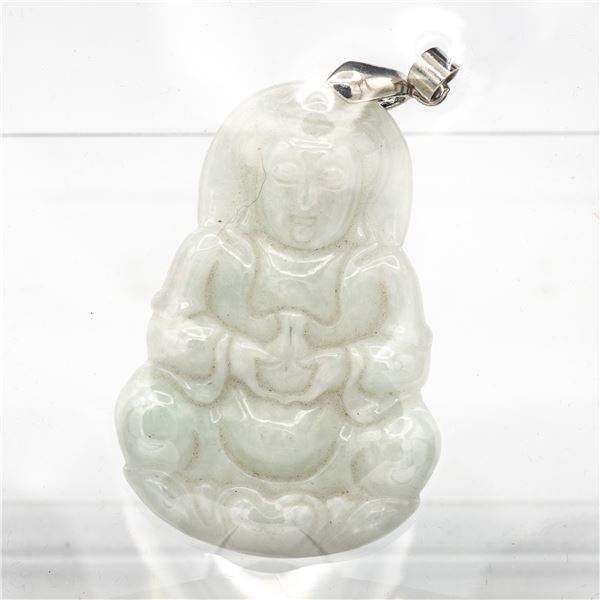 BZ601-20 SILVER JADE PENDANT