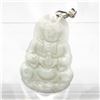 Image 1 : BZ601-20 SILVER JADE PENDANT