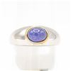 Image 1 : BZ601-6 SILVER TANZANITE 1.2CT RING SIZE 7.75