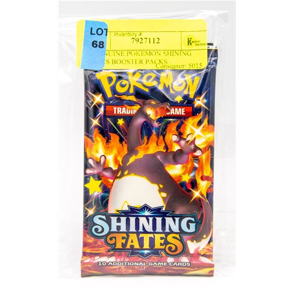 2 GENUINE POKEMON SHINING FATES BOOSTER PACKS