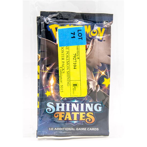 2 GENUINE POKEMON SHINING FATES BOOSTER PACKS