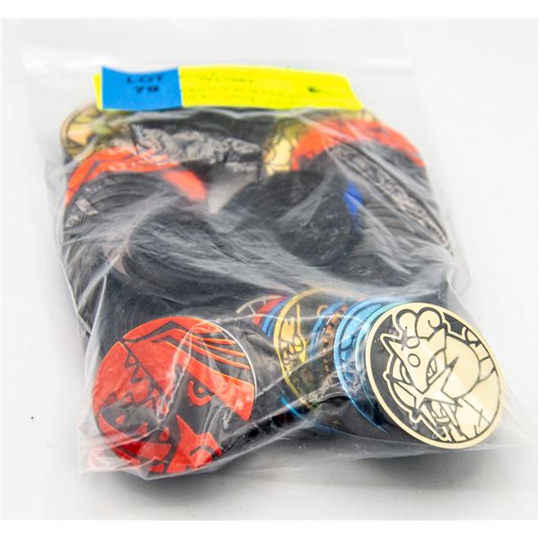 BAG OF VARIOUS POKEMON COLLECTIBLE COINS - NEW