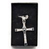 SILVER ALLOY CROSS AND CHAIN