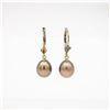 .925 STERLING SILVER BLACK PEARL EARRINGS