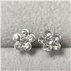 BZ1327-20 SILVER CRYSTAL EARRINGS